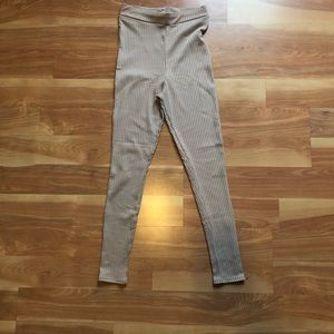 Ribbed Nude Leggings - Missguided